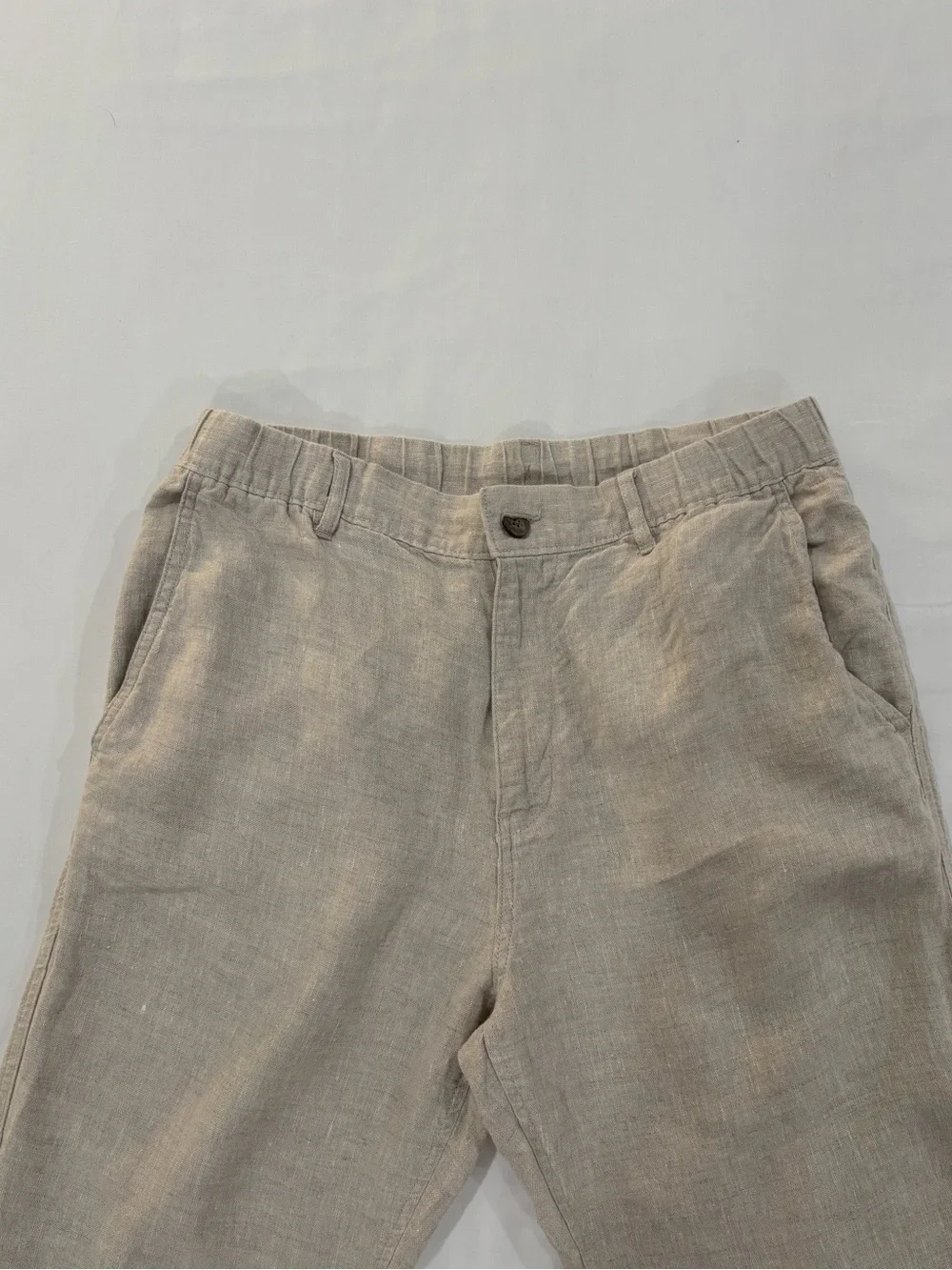 Caribbean - Men's 100% Linen Pants in Light Tan